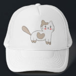 Söt Kattunge Keps<br><div class="desc">Söt beige och vit kattunge-design</div>