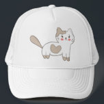 Söt Kattunge Keps<br><div class="desc">Söt beige och vit kattunge-design</div>