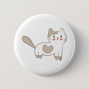 Söt Kattunge Knapp