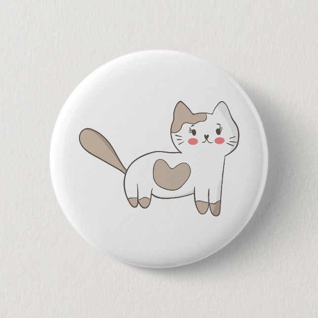 Söt Kattunge Knapp (Framsida)