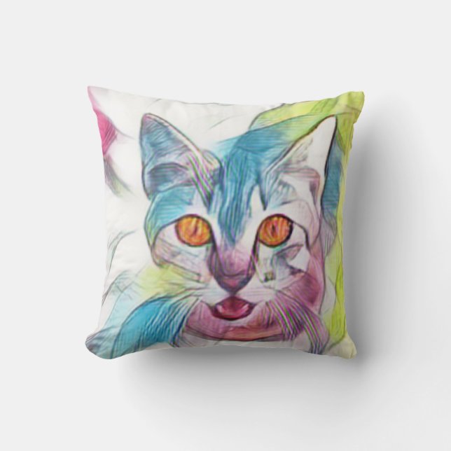 Söt Kattunge Kudde (Framsida)