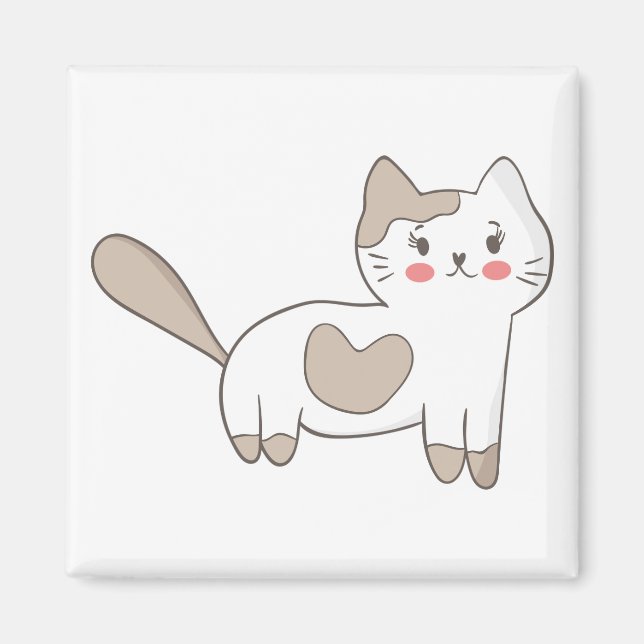 Söt Kattunge Magnet (Framsidan)