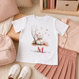 Söt kattunge med hjärtan barn tillbaka till skolan t shirt