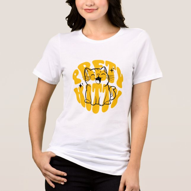 Söt kattunge söt katt t shirt (Framsida)