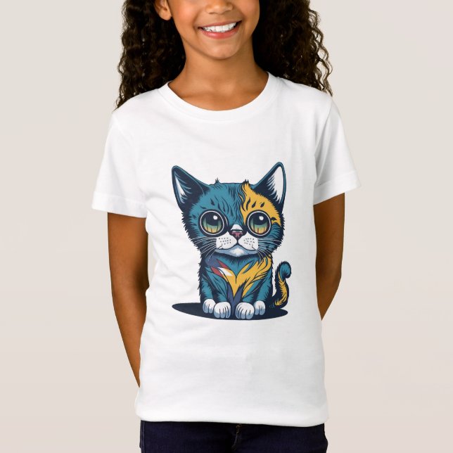 söt kattunge t shirt (Framsida)