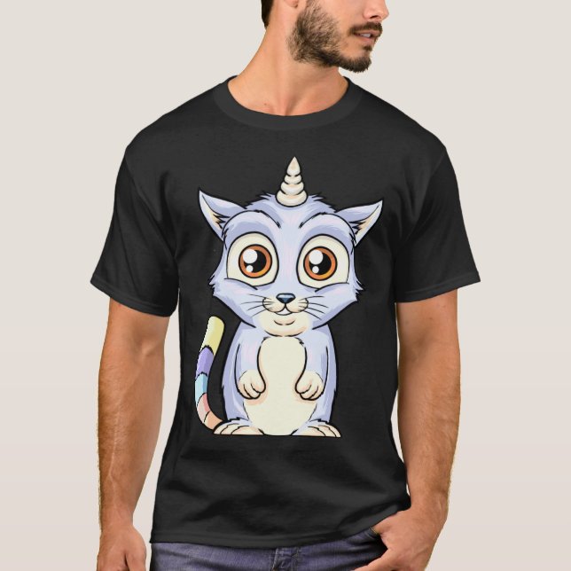 Söt Kattuniverse T Shirt (Framsida)