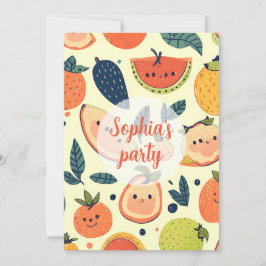 Söt Kawaii 3-års födelsedagskort Inbjudningar