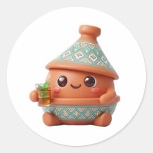 Söt Kawaii 3D Marockansk Tagine & Tekanna dekal