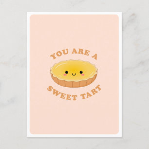 Söt Kawaii äggtårta efterrätt mat skämt kärlek cit Vykort