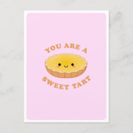 Söt Kawaii äggtårta efterrätt mat skämt kärlek cit Vykort