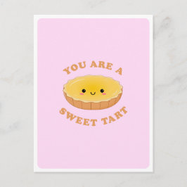 Söt Kawaii äggtårta efterrätt mat skämt kärlek cit Vykort