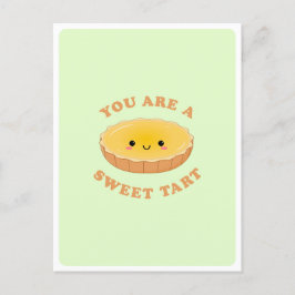Söt Kawaii äggtårta efterrätt mat skämt kärlek cit Vykort