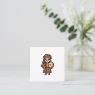 Söt Kawaii Amazigh Ber Fyrkantigt Visitkort