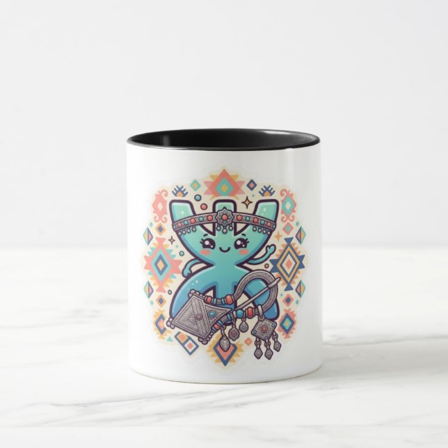 Söt Kawaii Amazigh Yaz-symbol Berber-dekal Mugg (Center)