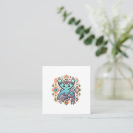 Söt Kawaii Amazigh Yaz Symbol Berber Klistermärke Fyrkantigt Visitkort