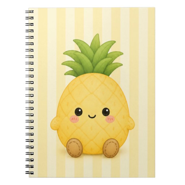 Söt Kawaii Ananas Anteckningsbok (Framsidan)