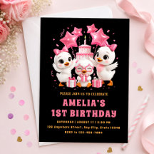 Söt Kawaii-Ankdopinvitation