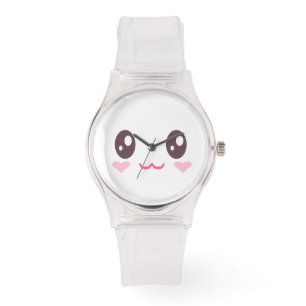 Söt kawaii-ansikte armbandsur