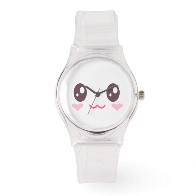 Söt kawaii-ansikte armbandsur (Framsida)