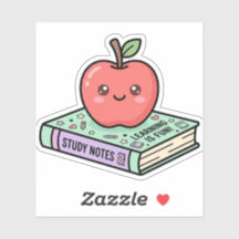 Söt Kawaii-äpple på bok Cute Lärarskattningspresen