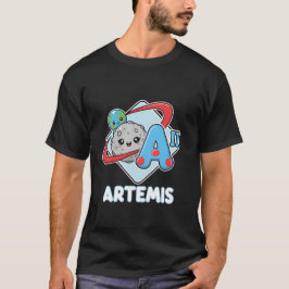 Söt Kawaii Artemis II NASA Månuppdrag T Shirt