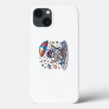 Söt Kawaii Astronaut Sommar Strand Space TrSticker