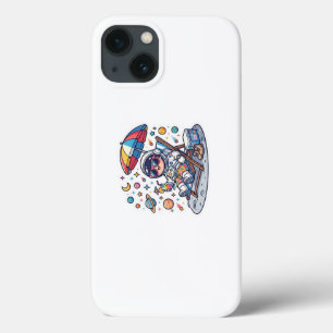 Söt Kawaii Astronaut Sommar Strand Space TrSticker