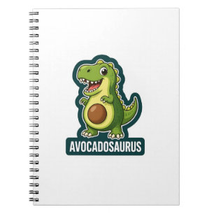 Söt Kawaii Avocadosaurus Dinosaur Rolig Puns Anteckningsbok