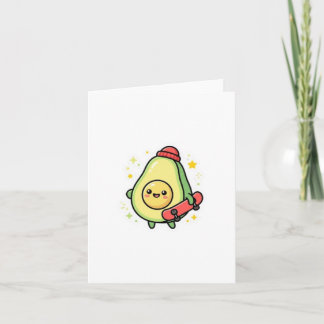 Söt Kawaii Avokado Baby Magnet. Kort