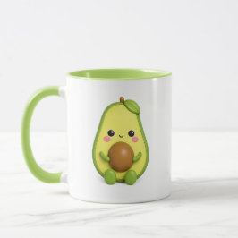 Söt Kawaii Avokado Mugg | Bedårande Frukt Kaffe Ko