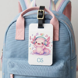 Söt Kawaii Axolotl Bagagebricka