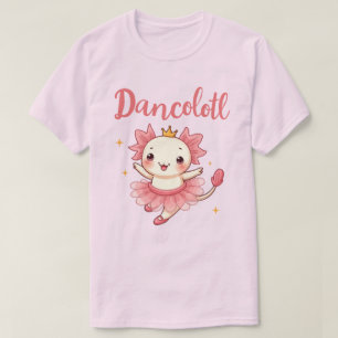 Söt Kawaii Axolotl Ballerina "Dancolotl" Tyll T Shirt