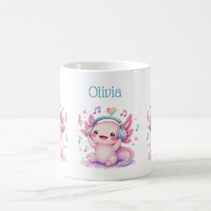 Söt Kawaii Axolotl Kaffemugg