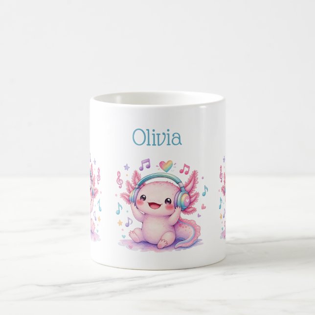 Söt Kawaii Axolotl Kaffemugg (Center)
