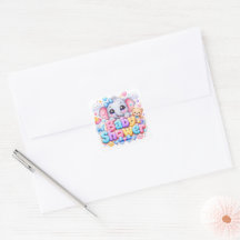 Söt Kawaii Baby Shower Elefant Pastell Rosa Teddy