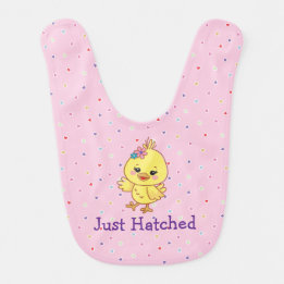 Söt Kawaii Babykyckling Personlig Rosa Hakklapp