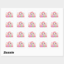 Söt Kawaii Bella Bunny Namn Pastell Rosa Blommig B