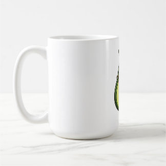 Söt Kawaii blinkande avokado med glasögon Kaffemugg