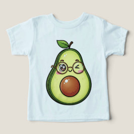 Söt Kawaii blinkande avokado med glasögon T Shirt