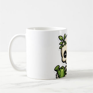 Söt Kawaii Blommig Skelett Trädgårdsmästare Kliste Kaffemugg
