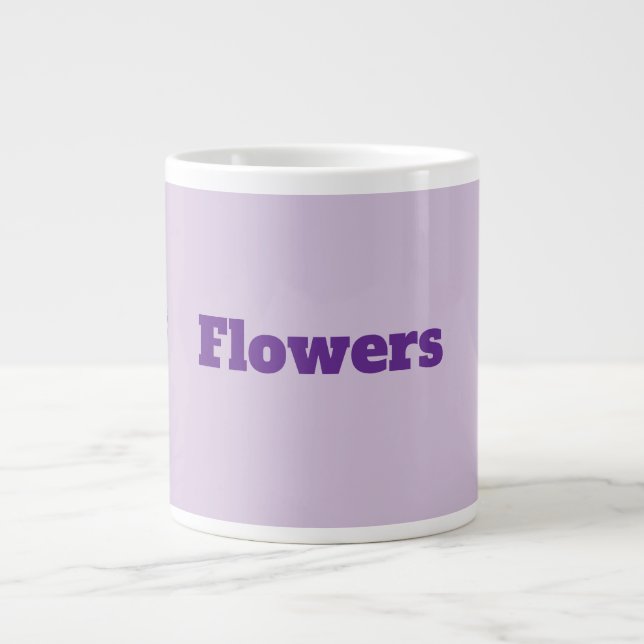 Söt Kawaii Blomrobot  Jumbo Mugg (Framsidan)