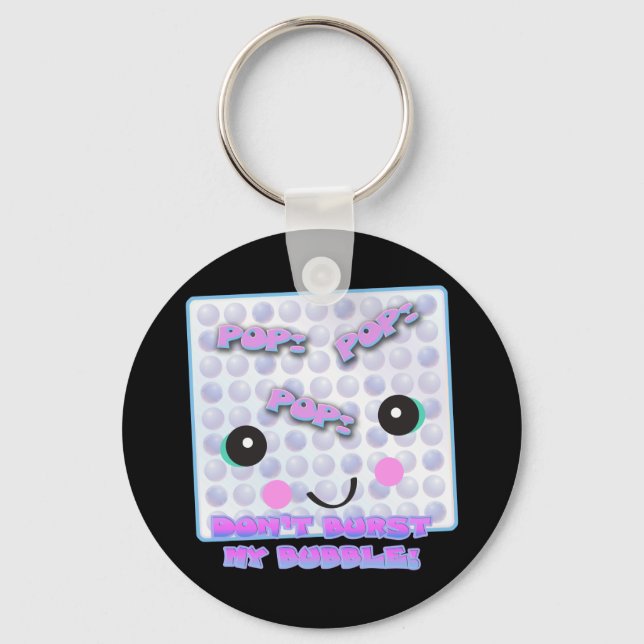 Söt Kawaii bubbelplast Nyckelring (Framsida)