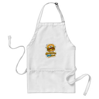 Söt Kawaii Burger Karaktär T-Shirt Design Förkläde
