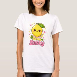 Söt Kawaii Citron “Håll dig Zesty” T Shirt