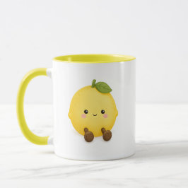 Söt Kawaii Citron Kaffe Mugg
