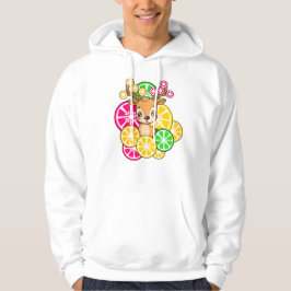 Söt Kawaii Citrus Hjort Citron Apelsin Hoodie