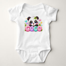 Söt Kawaii Coco Panda Namn Pastell Rosa Glittrande T Shirt