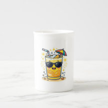 Söt Kawaii Cool Sommar Tropisk Dryck Solglasögon 