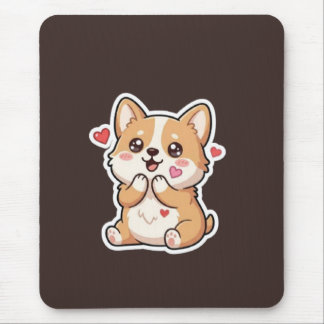 Söt Kawaii Corgi Valp Musmattor