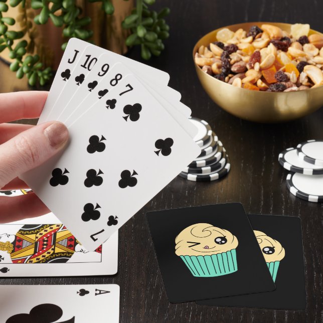Söt Kawaii Cupcake-Spelkort Casinokort (På plats)